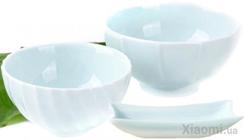 Набор фарфоровых пиал Xiaomi FINEMADING Banana Bowl (small+large bowl+souce plate) 3 шт
